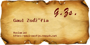 Gaul Zsófia névjegykártya
